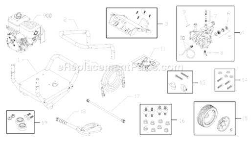 Page A Diagram and Parts List for 020274-2  Briggs and Stratton Pressure Washer